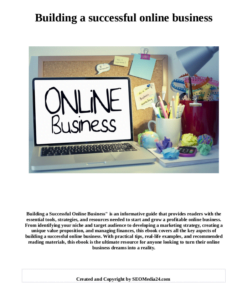 Building a successful online business 01